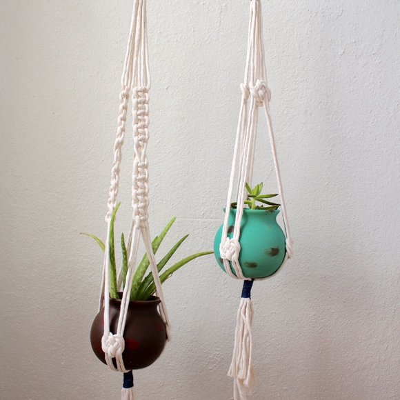 Plant Hangers, Set of 2, Recycled Cotton - Picture 6 of 8